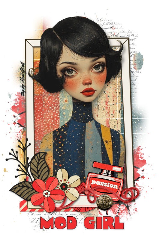 Retro Modern Girl tag by Mod Girl